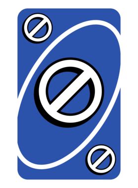 blue uno skip card